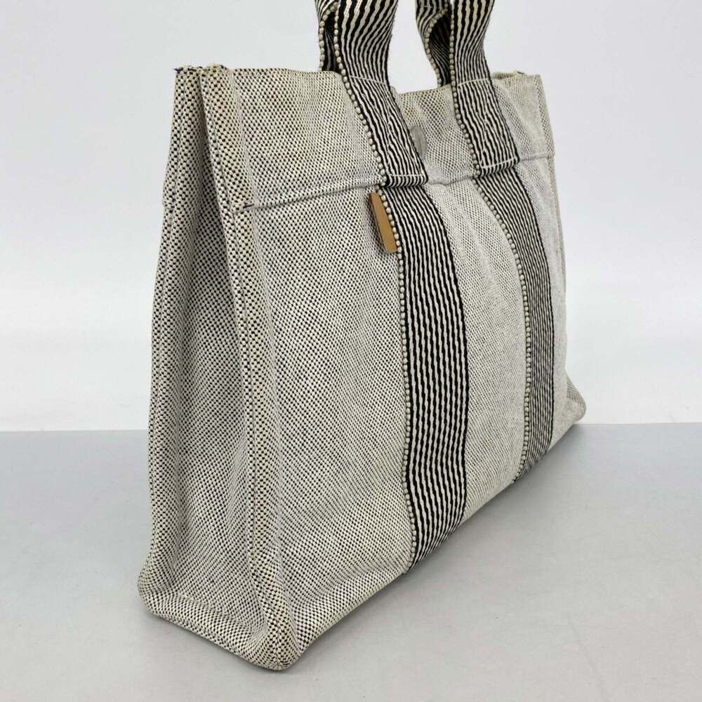 Hermes Fourre-Tout PM Canvas Tote Bag, Gray, Men's & Women's - Picture 2 of 10